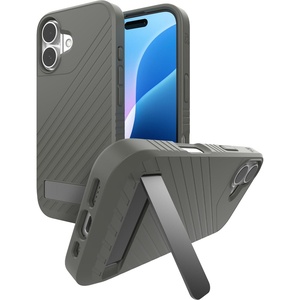 image:imageZAGG Denali Snap Case with Kickstand for iPhone 17e 16e 1514 1316ft Drop Protection Magnetic GrapheneInfused Wireless Charging Compatible Rugged DualLayer Design BlackThyme Green