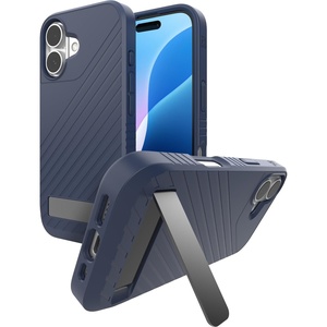image:imageZAGG Denali Snap Case with Kickstand for iPhone 17e 16e 1514 1316ft Drop Protection Magnetic GrapheneInfused Wireless Charging Compatible Rugged DualLayer Design BlackNavy Blue