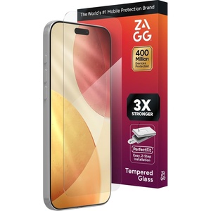 image:imageZAGG Glass Screen Protector for iPhone 15 Plus  3X Stronger with Reinforced Edges Scratch amp SmudgeResistant Surface InvisibleShield Easy to InstalliPhone 17 Pro Max