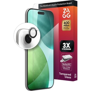 image:imageZAGG Glass Screen amp Camera Lens Protection for iPhone 17 Pro  Impact amp Shatter Protection Full Coverage Scratch amp SmudgeResistant Tempered Glass AntiReflective Camera Lens ProtectoriPhone Air