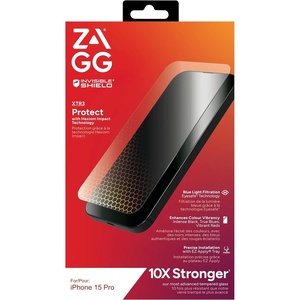 image:imageZAGG InvisibleShield Glass XTR3 iPhone 16 Plus  15 Plus Screen Protector  BlueLight Filtration 10X Stronger Scratch amp SmudgeResistant Surface EdgetoEdge Protection Install Tray IncludediPhone 15 Pro