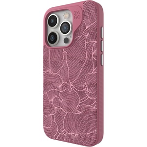 image:imageZAGG London Snap iPhone 151413 Case  Protective Cell Phone Case Drop Protection 13ft4m Durable Graphene MagSafe Phone Case Slim and Lightweight Black GeoDusty Rose Pink