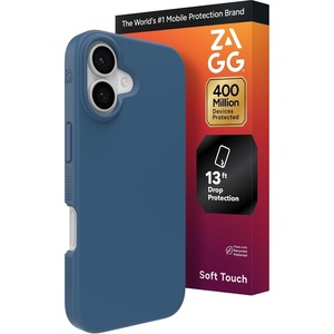 image:imageZAGG Manhattan Snap for iPhone 16 Plus Case  MagSafe Compatible 13ft Drop Protection Strengthened with Graphene SoftTouch Silicone Slim amp Lightweight Design 96 Recycled Content Navy BlueBlue Ocean Abyss