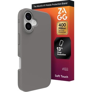 image:imageZAGG Manhattan Snap for iPhone 16 Plus Case  MagSafe Compatible 13ft Drop Protection Strengthened with Graphene SoftTouch Silicone Slim amp Lightweight Design 96 Recycled Content Navy BlueGray Clay