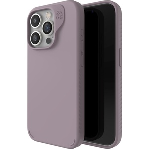 image:imageZAGG Manhattan Snap iPhone 151413 Case  Premium Silicone iPhone Case Durable Graphene Material Smooth Surface with a Comfortable Ripple Grip MagSafe Phone Case Plum PurpleLavender Purple