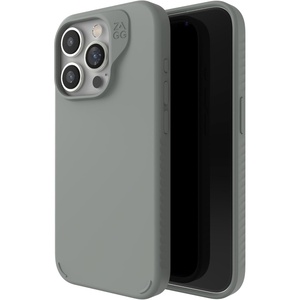image:imageZAGG Manhattan Snap iPhone 151413 Case  Premium Silicone iPhone Case Durable Graphene Material Smooth Surface with a Comfortable Ripple Grip MagSafe Phone Case Plum PurpleSage Green