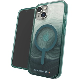 image:imageZAGG Milan Case for iPhone 17e 16e 1514 13  Stylish amp Slim Design 13ft Drop Protection Wireless Charging Compatible EcoFriendlyGlitter Swirl SilverGreen Swirl