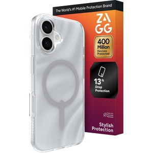 image:imageZAGG Milan Case for iPhone 17e 16e 1514 13  Stylish amp Slim Design 13ft Drop Protection Wireless Charging Compatible EcoFriendlyGlitter Swirl SilverSilver Glitter Swirl