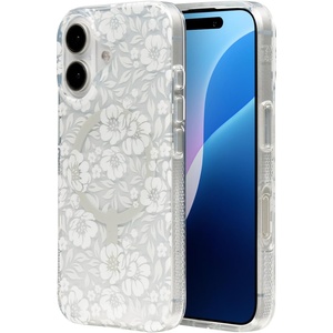 image:imageZAGG Milan Snap iPhone 151413 Case  Drop Protection 13ft4m Durable Graphene Phone Case AntiYellowing amp ScratchResistant Wireless Charging MagSafe Case Leaf GreenWhite Floral