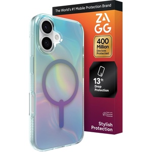 image:imageZAGG Milan Snap iPhone 151413 Case  Drop Protection 13ft4m Durable Graphene ScratchResistant Wireless Charging MagSafe Case IridescentIridescent Bubble