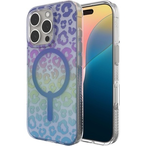 image:imageZAGG Milan Snap iPhone 151413 Case  Drop Protection 13ft4m Durable Graphene ScratchResistant Wireless Charging MagSafe Case IridescentLeopard Iridescent