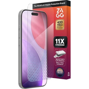 image:imageZAGG XTR3 iPhone 15 Plus Screen Protector  Glass 10X Stronger BlueLight Filtration EdgetoEdge Protection Scratch amp SmudgeResistant Surface InvisibleShield Easy to InstalliPhone 17 Pro