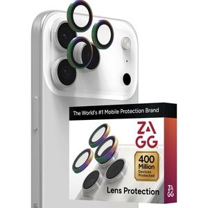 image:imageZAGG iPhone Camera Lens Protector for iPhone 171615 Pro and Pro Max Models  Orange Camera Ring Maximum Impact amp Scratch Protection AntiReflective Technology SmudgeResistant Glass EliteIridescent