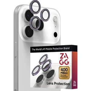 image:imageZAGG iPhone Camera Lens Protector for iPhone 171615 Pro and Pro Max Models  Orange Camera Ring Maximum Impact amp Scratch Protection AntiReflective Technology SmudgeResistant Glass ElitePurple Glitter