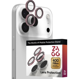 image:imageZAGG iPhone Camera Lens Protector for iPhone 171615 Pro and Pro Max Models  Orange Camera Ring Maximum Impact amp Scratch Protection AntiReflective Technology SmudgeResistant Glass ElitePink Glitter