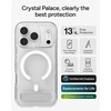 image:imageZAGG Crystal Palace Case with Kickstand for iPhone 17 Pro Max  Clear Drop Protection 13ft4m MagSafe Charging Compatible ClearGuard AntiYellowing Technology Scratch Resistant Phone CaseWith Kickstand