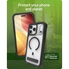 image:imageZAGG Rainier Case with Kickstand for iPhone 17 Pro Max  Gray Sandstone Graphene 22ft 7m Drop Protection Lanyard Attach Points MagSafe Wireless Charging Compatible 2Piece Design Phone CaseBlack