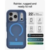 image:imageZAGG Rainier Case with Kickstand for iPhone 17 Pro Max  Gray Sandstone Graphene 22ft 7m Drop Protection Lanyard Attach Points MagSafe Wireless Charging Compatible 2Piece Design Phone CaseBlue Cobalt Horizon