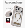 image:imageZAGG Rainier Case with Kickstand for iPhone 17 Pro Max  Gray Sandstone Graphene 22ft 7m Drop Protection Lanyard Attach Points MagSafe Wireless Charging Compatible 2Piece Design Phone CaseGray Sandstone