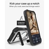 image:imageZAGG Rainier Case with Kickstand for iPhone 17 Pro Max  Gray Sandstone Graphene 22ft 7m Drop Protection Lanyard Attach Points MagSafe Wireless Charging Compatible 2Piece Design Phone CaseBlack