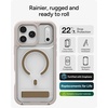 image:imageZAGG Rainier Case with Kickstand for iPhone 17 Pro Max  Gray Sandstone Graphene 22ft 7m Drop Protection Lanyard Attach Points MagSafe Wireless Charging Compatible 2Piece Design Phone CaseGray Sandstone
