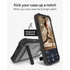 image:imageZAGG Rainier Case with Kickstand for iPhone 17 Pro Max  Gray Sandstone Graphene 22ft 7m Drop Protection Lanyard Attach Points MagSafe Wireless Charging Compatible 2Piece Design Phone CaseSmoke Black