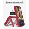 image:imageZAGG Rainier Case with Kickstand for iPhone 17 Pro Max  Gray Sandstone Graphene 22ft 7m Drop Protection Lanyard Attach Points MagSafe Wireless Charging Compatible 2Piece Design Phone CaseRed Black Cherry