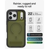 image:imageZAGG Rainier Case with Kickstand for iPhone 17 Pro Max  Gray Sandstone Graphene 22ft 7m Drop Protection Lanyard Attach Points MagSafe Wireless Charging Compatible 2Piece Design Phone CaseGreen Sea Kelp