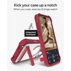 image:imageZAGG Rainier Case with Kickstand for iPhone 17 Pro Max  Gray Sandstone Graphene 22ft 7m Drop Protection Lanyard Attach Points MagSafe Wireless Charging Compatible 2Piece Design Phone CaseRed Black Cherry
