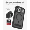 image:imageZAGG Rainier Case with Kickstand for iPhone 17 Pro Max  Gray Sandstone Graphene 22ft 7m Drop Protection Lanyard Attach Points MagSafe Wireless Charging Compatible 2Piece Design Phone CaseSmoke Black