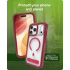image:imageZAGG Rainier Case with Kickstand for iPhone 17 Pro Max  Gray Sandstone Graphene 22ft 7m Drop Protection Lanyard Attach Points MagSafe Wireless Charging Compatible 2Piece Design Phone CaseRed Black Cherry