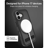 image:imageZAGG Rainier Case with Kickstand for iPhone 17 Pro Max  Green Sea Kelp Graphene 22ft 7m Drop Protection Lanyard Attach Points MagSafe Wireless Charging Compatible 2Piece Design Phone CaseSmoke Black