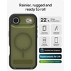 image:imageZAGG Rainier Case with Kickstand for iPhone 17 Pro Max  Green Sea Kelp Graphene 22ft 7m Drop Protection Lanyard Attach Points MagSafe Wireless Charging Compatible 2Piece Design Phone CaseGreen Sea Kelp