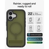 image:imageZAGG Rainier Case with Kickstand for iPhone 17 Pro Max  Green Sea Kelp Graphene 22ft 7m Drop Protection Lanyard Attach Points MagSafe Wireless Charging Compatible 2Piece Design Phone CaseGreen Sea Kelp