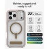 image:imageZAGG Rainier Case with Kickstand for iPhone 17 Pro Max  Green Sea Kelp Graphene 22ft 7m Drop Protection Lanyard Attach Points MagSafe Wireless Charging Compatible 2Piece Design Phone CaseGray Sandstone