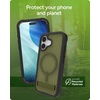 image:imageZAGG Rainier Case with Kickstand for iPhone 17 Pro Max  Green Sea Kelp Graphene 22ft 7m Drop Protection Lanyard Attach Points MagSafe Wireless Charging Compatible 2Piece Design Phone CaseGreen Sea Kelp