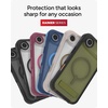 image:imageZAGG Rainier Case with Kickstand for iPhone 17 Pro Max  Green Sea Kelp Graphene 22ft 7m Drop Protection Lanyard Attach Points MagSafe Wireless Charging Compatible 2Piece Design Phone CaseRed Black Cherry