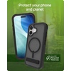 image:imageZAGG Rainier Case with Kickstand for iPhone 17 Pro Max  Green Sea Kelp Graphene 22ft 7m Drop Protection Lanyard Attach Points MagSafe Wireless Charging Compatible 2Piece Design Phone CaseSmoke Black