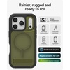 image:imageZAGG Rainier Case with Kickstand for iPhone 17 Pro Max  Green Sea Kelp Graphene 22ft 7m Drop Protection Lanyard Attach Points MagSafe Wireless Charging Compatible 2Piece Design Phone CaseGreen Sea Kelp