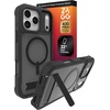 image:imageZAGG Rainier Case with Kickstand for iPhone 17 Pro Max  Green Sea Kelp Graphene 22ft 7m Drop Protection Lanyard Attach Points MagSafe Wireless Charging Compatible 2Piece Design Phone CaseSmoke Black