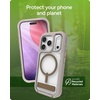 image:imageZAGG Rainier Case with Kickstand for iPhone 17 Pro Max  Green Sea Kelp Graphene 22ft 7m Drop Protection Lanyard Attach Points MagSafe Wireless Charging Compatible 2Piece Design Phone CaseGray Sandstone