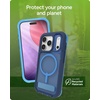 image:imageZAGG Rainier Case with Kickstand for iPhone 17 Pro Max  Green Sea Kelp Graphene 22ft 7m Drop Protection Lanyard Attach Points MagSafe Wireless Charging Compatible 2Piece Design Phone CaseBlue Cobalt Horizon