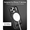 image:imageZAGG Rainier Case with Kickstand for iPhone 17 Pro Max  Green Sea Kelp Graphene 22ft 7m Drop Protection Lanyard Attach Points MagSafe Wireless Charging Compatible 2Piece Design Phone CaseSmoke Black