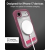 image:imageZAGG Rainier Case with Kickstand for iPhone 17 Pro Max  Green Sea Kelp Graphene 22ft 7m Drop Protection Lanyard Attach Points MagSafe Wireless Charging Compatible 2Piece Design Phone CaseRed Black Cherry