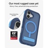 image:imageZAGG Rainier Case with Kickstand for iPhone 17 Pro Max  Green Sea Kelp Graphene 22ft 7m Drop Protection Lanyard Attach Points MagSafe Wireless Charging Compatible 2Piece Design Phone CaseBlue Cobalt Horizon