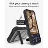 image:imageZAGG Rainier Case with Kickstand for iPhone 17 Pro Max  Green Sea Kelp Graphene 22ft 7m Drop Protection Lanyard Attach Points MagSafe Wireless Charging Compatible 2Piece Design Phone CaseSmoke Black