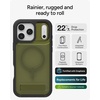 image:imageZAGG Rainier Case with Kickstand for iPhone 17 Pro Max  Green Sea Kelp Graphene 22ft 7m Drop Protection Lanyard Attach Points MagSafe Wireless Charging Compatible 2Piece Design Phone CaseGreen Sea Kelp