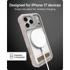 image:imageZAGG Rainier Case with Kickstand for iPhone 17 Pro Max  Green Sea Kelp Graphene 22ft 7m Drop Protection Lanyard Attach Points MagSafe Wireless Charging Compatible 2Piece Design Phone CaseGray Sandstone