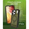 image:imageZAGG Rainier Case with Kickstand for iPhone 17 Pro Max  Green Sea Kelp Graphene 22ft 7m Drop Protection Lanyard Attach Points MagSafe Wireless Charging Compatible 2Piece Design Phone CaseGreen Sea Kelp