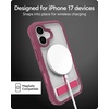 image:imageZAGG Rainier Case with Kickstand for iPhone 17 Pro Max  Green Sea Kelp Graphene 22ft 7m Drop Protection Lanyard Attach Points MagSafe Wireless Charging Compatible 2Piece Design Phone CaseRed Black Cherry